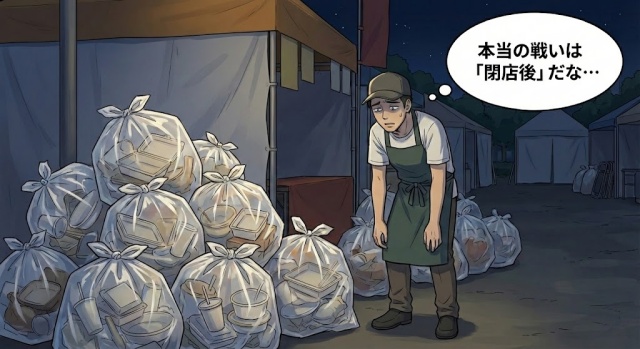 ゴミ処理に悩む様子