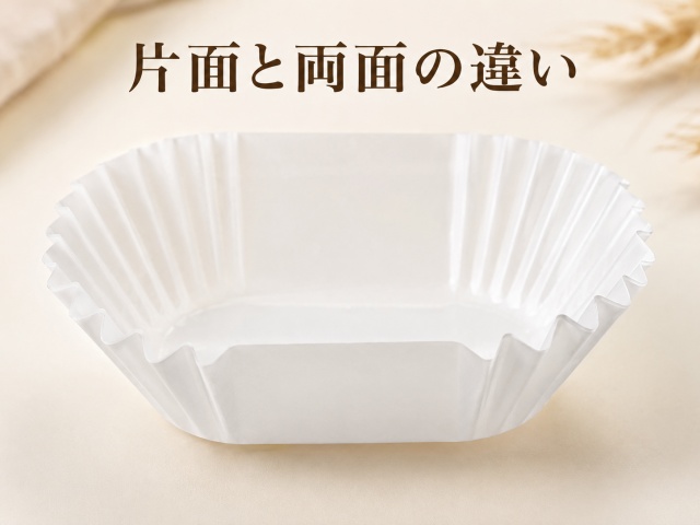 通常グラシンとシリコン加工の紙カップ